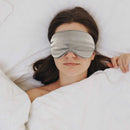 Weisse Schlaf-Seidenmaske aus Satin für erholsamen Schlaf und Nachtkomfort